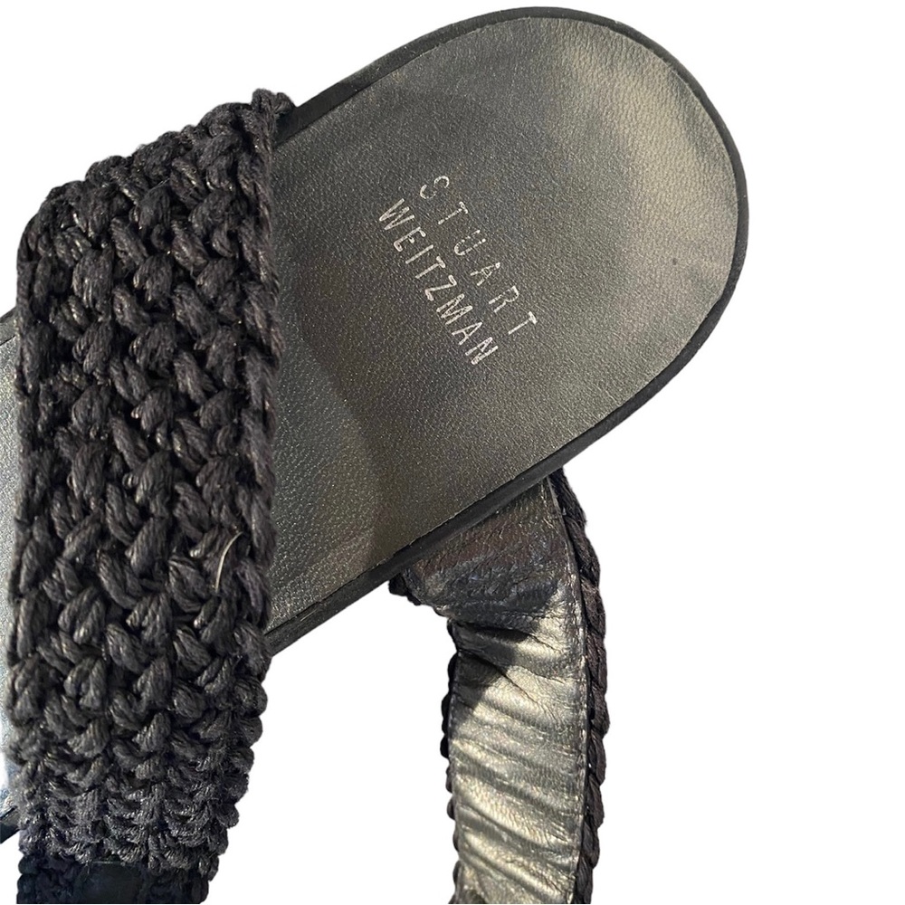 Stuart Weitzman, black and tan espadrilles size 10 - Picture 2 of 13